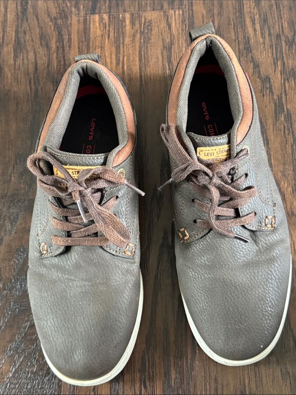 Levi's Gray & Brown Men’s Lace-Up Low-Top Sneakers